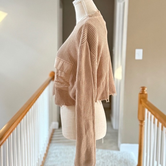 SER.O.YA Mid Cropped Devin Sweater in Tan Size‎ L - Picture 3 of 12